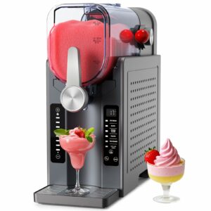 Slushie Machine - Slushy Machine for Home with LED Display - Professional Frozen Drink Maker No Ice Needed- One-Touch Reservation & 6 Pre-set Programs for Frozen Margaritas, Frappés & Ice Cream
